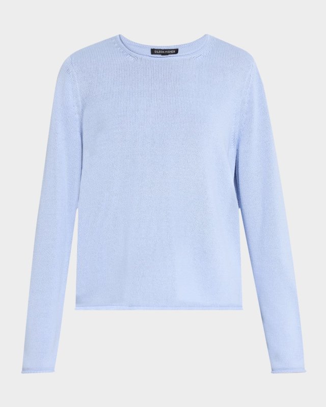Crewneck Organic Cotton-Blend Sweater